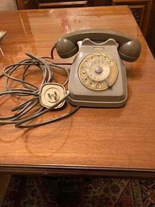Telefono a rotella vintage grigio