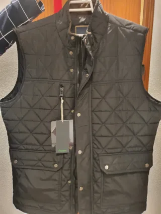 Chaleco acolchado hombre negro