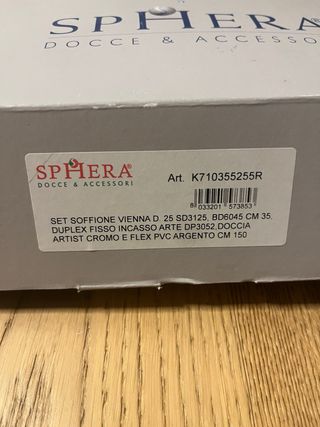Kit Doccia Incasso SPHERA Completo Nuovo