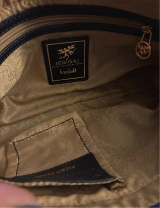 Pochette Piero Guidi Lineabold Blu Oro