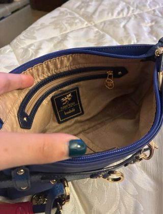 Pochette Piero Guidi Lineabold Blu Oro