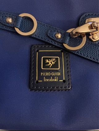 Pochette Piero Guidi Lineabold Blu Oro
