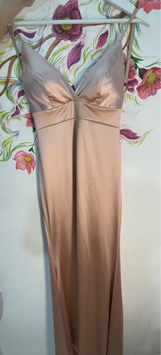 Vestido elegante Oh Juliette! Beige/Dorado