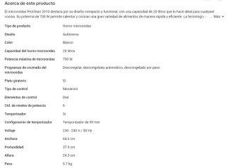 Microondas Cecotec Proclean