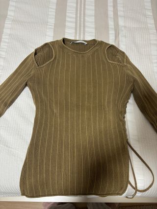 Jersey marrón con cordones