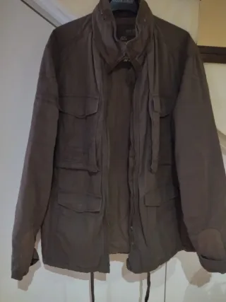 Parka chico afelpada marrón XL