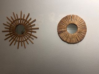 Specchi rotondi in vimini