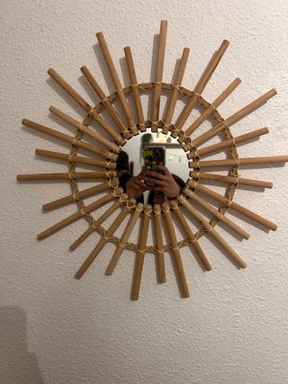 Specchi rotondi in vimini