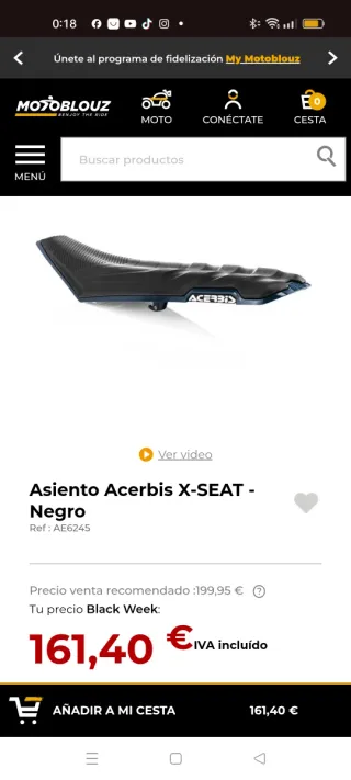 Asiento Acerbis X-SEATS Husqvarna Blando