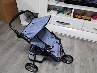 Carrito gemelar gris