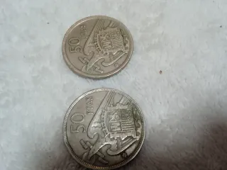 2 Monedas 50 Pesetas 1957
