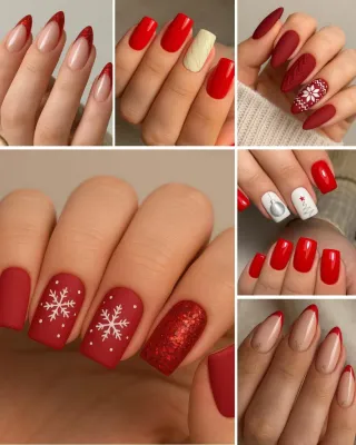 Uñas postizas francesas con corazón