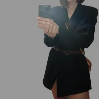 Blazer Lana Vergine Blu Taglia 44