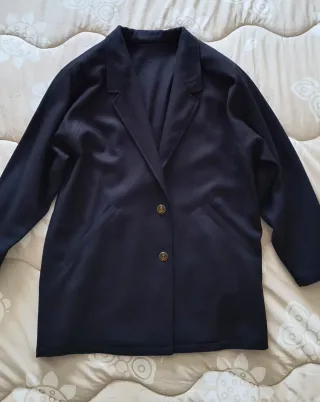 Blazer Lana Vergine Blu Taglia 44