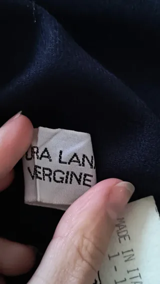 Blazer Lana Vergine Blu Taglia 44