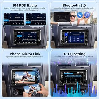 Radio VW 9” Android 15 CarPlay + Cámara