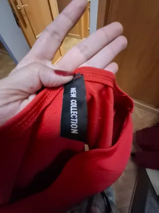 Vestido rojo manga 3/4