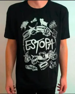 CAMISETA NEGRA NUEVA - ESTOPA - TALLA XL y más...