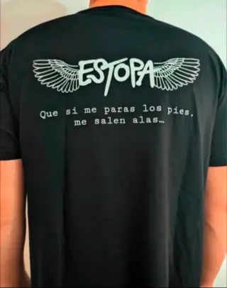 CAMISETA NEGRA NUEVA - ESTOPA - TALLA XL y más...