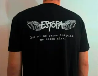 CAMISETA NEGRA NUEVA - ESTOPA - TALLA XL y más...