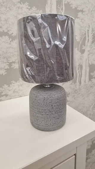 Pack 2 Lámparas Mesita Noche Grises