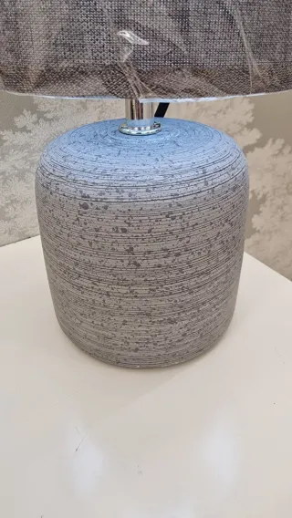 Pack 2 Lámparas Mesita Noche Grises