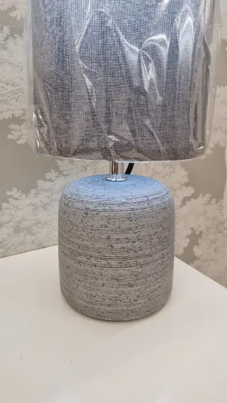 Pack 2 Lámparas Mesita Noche Grises