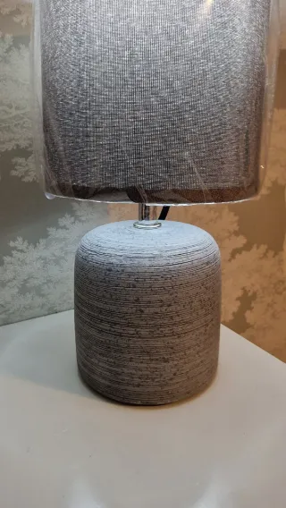 Pack 2 Lámparas Mesita Noche Grises