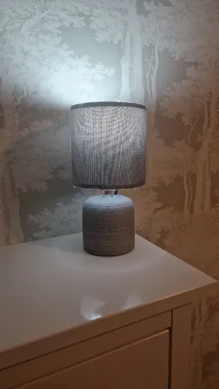 Pack 2 Lámparas Mesita Noche Grises