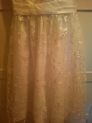 Vestido Comunión Talla 10-11 Años Blanco