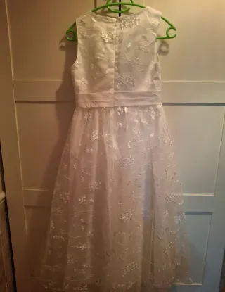 Vestido Comunión Talla 10-11 Años Blanco