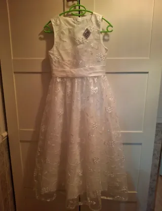 Vestido Comunión Talla 10-11 Años Blanco