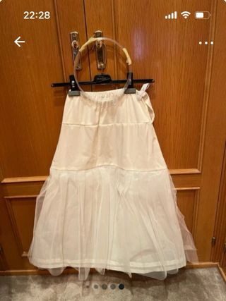 Vestido de Comunión Niña Blanco y Azul