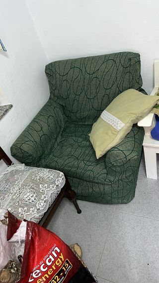 2 Butacas verde de terciopelo