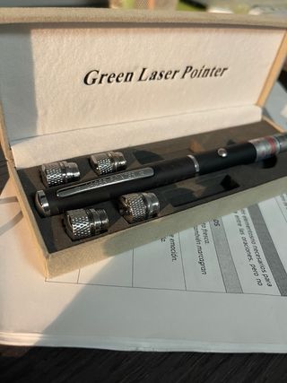 Puntero Láser Verde Profesional + 5 Boquillas