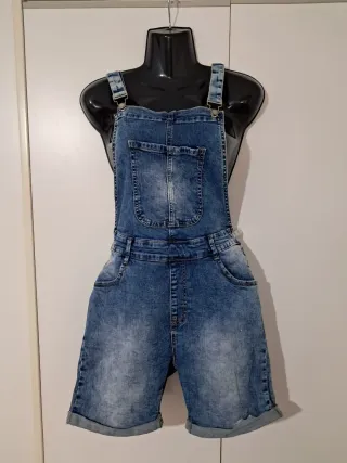 Salopette jeans pantaloncino