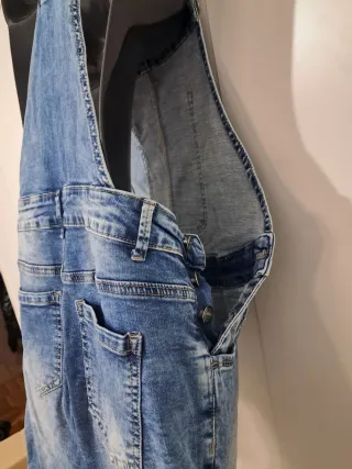 Salopette jeans pantaloncino