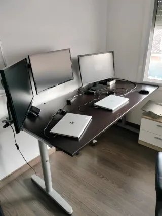 Capellades Escritorio amplio madera y metal