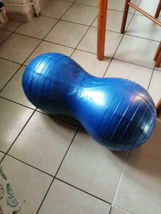 Palla fitness blu a forma di arachide