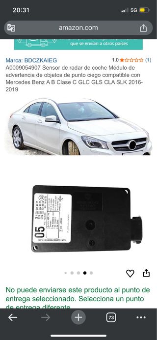Sensor Radar Coche Mercedes A0009054907