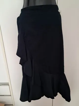 Gonna Zara nera con rouches