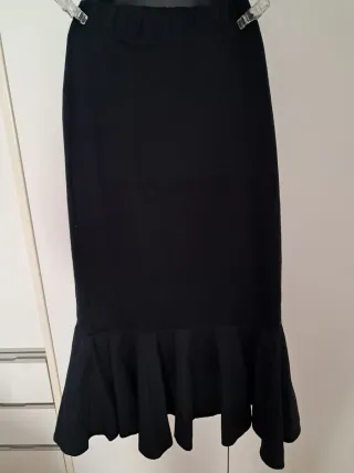 Gonna Zara nera con rouches