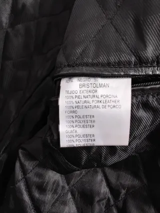 Chaquetón Piel Bristol Hombre XXL Negro