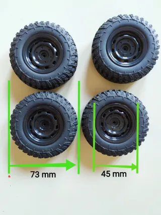 Lote para Luis Toyota baterías y ruedas