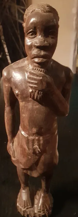 Figura Adorno Madera Tallada Hombre