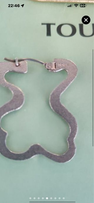 Pendientes Tous Plata Silueta Oso