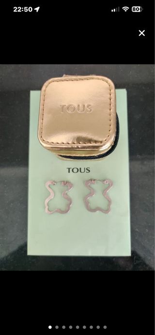 Pendientes Tous Plata Silueta Oso