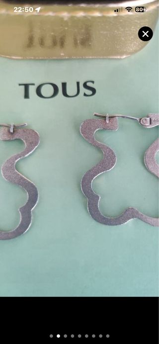 Pendientes Tous Plata Silueta Oso