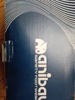 Zapatos de seguridad negros y azules