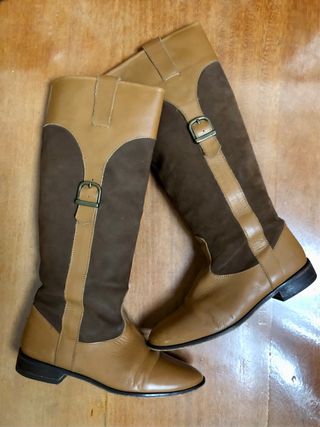 Botas altas Zara piel y ante